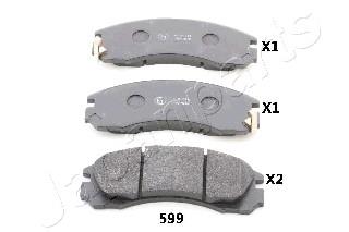 PA599AF Japan Parts Sapatas do freio dianteiras de disco