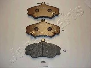 PA595AF Japan Parts Sapatas do freio dianteiras de disco