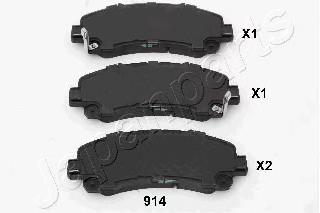 PA914AF Japan Parts Sapatas do freio dianteiras de disco
