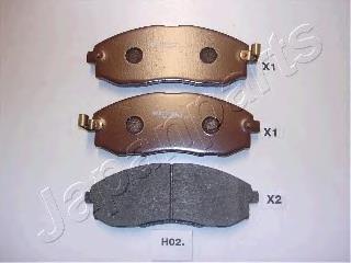 PAH02AF Japan Parts Sapatas do freio dianteiras de disco