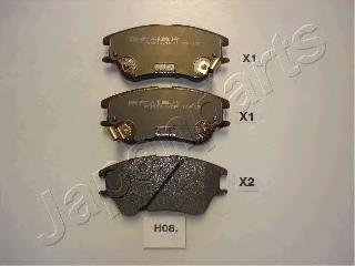 PAH08AF Japan Parts Sapatas do freio dianteiras de disco