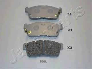 PA809AF Japan Parts Sapatas do freio dianteiras de disco
