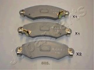 PA885AF Japan Parts Sapatas do freio dianteiras de disco