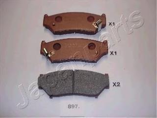 PA897AF Japan Parts Sapatas do freio dianteiras de disco