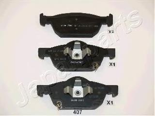 PA407AF Japan Parts Sapatas do freio dianteiras de disco