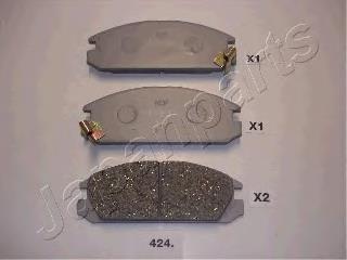 PA424AF Japan Parts Sapatas do freio dianteiras de disco