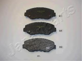 PA401AF Japan Parts Sapatas do freio dianteiras de disco