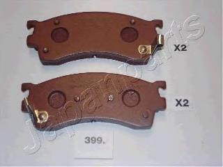 PA399AF Japan Parts Sapatas do freio dianteiras de disco