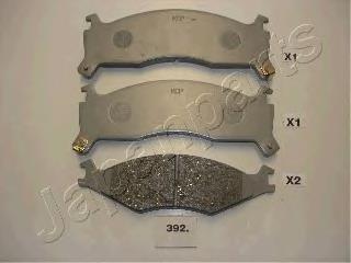 PA392AF Japan Parts Sapatas do freio dianteiras de disco