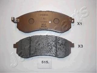 PA515AF Japan Parts Sapatas do freio dianteiras de disco