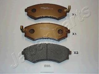 PA590AF Japan Parts Sapatas do freio dianteiras de disco