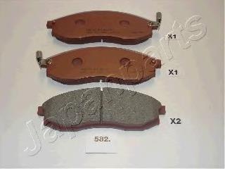 PA582AF Japan Parts Sapatas do freio dianteiras de disco