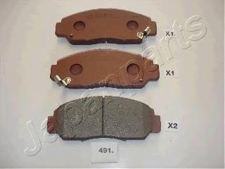 PA491AF Japan Parts Sapatas do freio dianteiras de disco