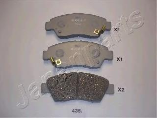 PA435AF Japan Parts Sapatas do freio dianteiras de disco