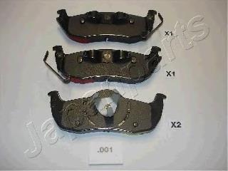 PP001AF Japan Parts Sapatas do freio traseiras de disco