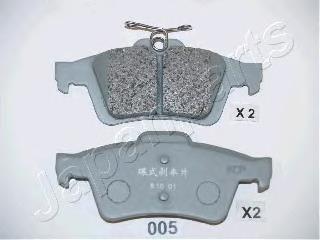 PP005AF Japan Parts Sapatas do freio traseiras de disco