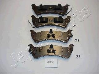 PP019AF Japan Parts Sapatas do freio traseiras de disco