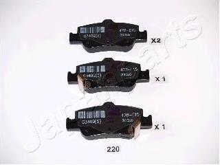 Sapatas do freio traseiras de disco Japan Parts PP220AF preço, a partir de 27,19 USD