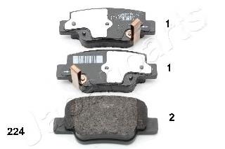 Sapatas do freio traseiras de disco Japan Parts PP224AF preço, a partir de 28,75 USD