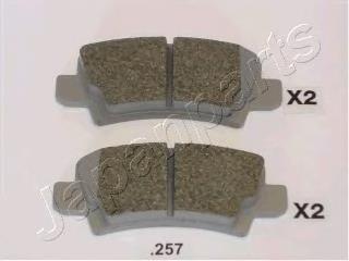 PP257AF Japan Parts Sapatas do freio traseiras de disco