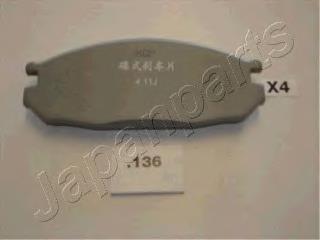 PP136AF Japan Parts Sapatas do freio traseiras de disco