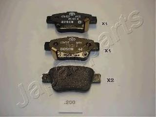 Sapatas do freio traseiras de disco Japan Parts PP200AF preço, a partir de 26,31 USD