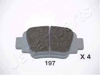 PP197AF Japan Parts Sapatas do freio traseiras de disco