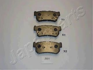 PPS01AF Japan Parts Sapatas do freio traseiras de disco