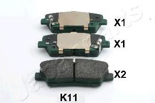PPK11AF Japan Parts Sapatas do freio traseiras de disco