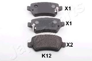PPK12AF Japan Parts Sapatas do freio traseiras de disco