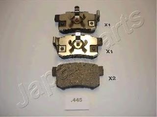 PP445AF Japan Parts Sapatas do freio traseiras de disco