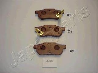 PP404AF Japan Parts Sapatas do freio traseiras de disco