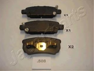 PP508AF Japan Parts Sapatas do freio traseiras de disco