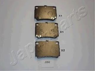 PP592AF Japan Parts Sapatas do freio traseiras de disco