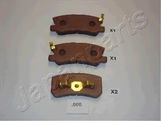 PP505AF Japan Parts Sapatas do freio traseiras de disco