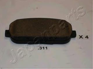 PP311AF Japan Parts Sapatas do freio traseiras de disco