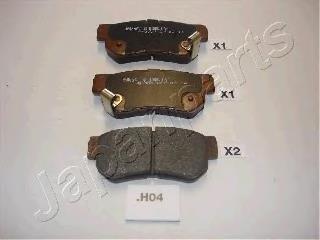 PPH04AF Japan Parts Sapatas do freio traseiras de disco