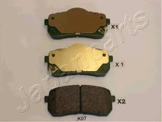 PPK07AF Japan Parts Sapatas do freio traseiras de disco