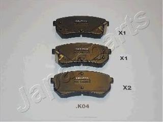 PPK04AF Japan Parts Sapatas do freio traseiras de disco