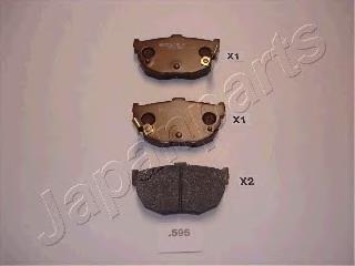 PP595AF Japan Parts Sapatas do freio traseiras de disco