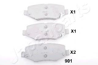 Sapatas do freio traseiras de disco PP901AF Japan Parts