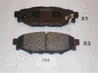 PP704AF Japan Parts Sapatas do freio traseiras de disco