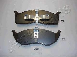 PA099AF Japan Parts Sapatas do freio dianteiras de disco