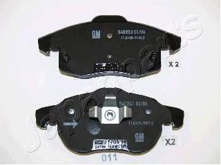 PA011AF Japan Parts Sapatas do freio dianteiras de disco