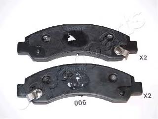 PA006AF Japan Parts Sapatas do freio dianteiras de disco