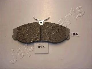 PA017AF Japan Parts Sapatas do freio dianteiras de disco
