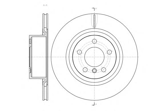 Disco do freio traseiro ADB114347 Blue Print
