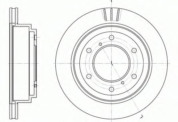 Disco do freio traseiro DP515C Japan Parts