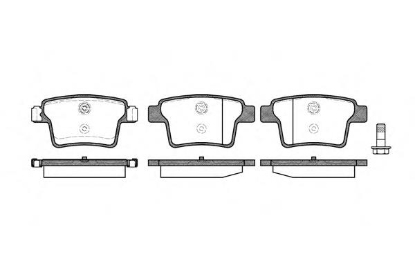Sapatas do freio traseiras de disco 1037310 Ford