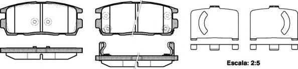 Sapatas do freio traseiras de disco 812911 Opel